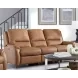 Austin Caramel Cream Leather 86" Power Reclining Sofa