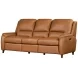 Austin Caramel Cream Leather 86" Power Reclining Sofa