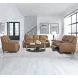 Austin Caramel Cream Leather 86" Power Reclining Sofa