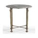 Artifacts Gray and Bronze Round Marble Top Roberti End Table
