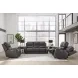 Belmont Autumn Fog Leather Zero Gravity Power Reclining with  USB Charging Living Room Set