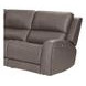 Belmont Autumn Fog Leather 7 Piece Zero Gravity Modular Power Reclining Sectional with USB Charging