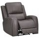 Belmont Autumn Fog Leather Zero Gravity Power Recliner with USB Charging