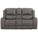 Belmont Autumn Fog Leather 77" Zero Gravity Power Reclining Loveseat with USB Charging