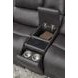 Alpine Autumn Fog Leather 77" Zero Gravity Power Reclining Loveseat with USB Charging