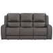 Belmont Autumn Fog Leather Zero Gravity Power Reclining with  USB Charging Living Room Set