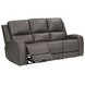 Alpine Autumn Fog Leather 89" Zero Gravity Power Reclining Sofa with USB Charging