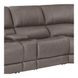 Belmont Autumn Fog Leather 7 Piece Zero Gravity Modular Power Reclining Sectional with USB Charging