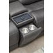 Belmont Autumn Fog Leather 7 Piece Zero Gravity Modular Power Reclining Sectional with USB Charging