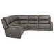 Belmont Autumn Fog Leather Gravity Modular Power Reclining Sectional with USB Charging