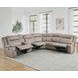 Blake Desert Taupe 6 Piece Performance Fabric Modular Reclining Sectional