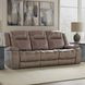 Blake Desert Taupe Performance Fabric Reclining Sofa