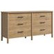 Verge Brown 6 Drawer Dresser