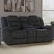 Bolton Misty Storm Performance Fabric Reclining Console Loveseat
