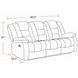 Bolton Misty Storm Performance Fabric Dual Reclining Sofa