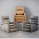 Bristol Graphite Leather Swivel Glider Recliner