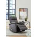 Brindleton Raven Leather Swivel Glider Recliner