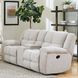 Buster Opal Taupe Reclining Console Loveseat