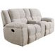 Buster Opal Taupe Reclining Console Loveseat