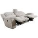 Buster Opal Taupe Reclining Console Loveseat