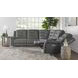 Caldwell Tahoe Charcoal 6 Piece Modular Power Reclining Sectional With Power Headrests