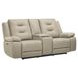 Caldwell Tahoe Fog  Performance Fabric Power Reclining Console Loveseat