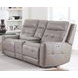 Canterbury Pewter Zero Gravity Power Reclining Console Loveseat With Power Headrest