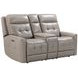 Canterbury Pewter Zero Gravity Power Reclining Console Loveseat With Power Headrest