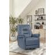 Carnegie Verona Azure Power Cordless Swivel Glider Recliner with Power Headrest