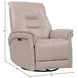 Carnegie Verona Linen Power Cordless Swivel Glider Recliner with Power Headrest