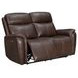 Cascade Auburn Leather Power Reclining Loveseat
