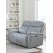 Riverton Seamist Grey 63" Power Reclining Loveseat with Power Headrest
