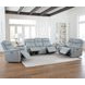 Cascade Seamist Grey Power Reclining Sofa With Power Headrest