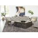 Linea Textured Graphite Metal Round Chairside Table