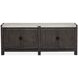Plum Creek Ravenwood Black and White 70" Marble Top TV Stand