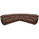 Calgary Autumn Umber Leather 7 Piece Modular Power Reclining Sectional