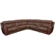 Carrith Autumn Umber Leather 7 Piece Modular Power Reclining Sectional