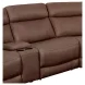 Carrith Autumn Umber Leather 7 Piece Modular Power Reclining Sectional