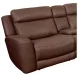 Carrith Autumn Umber Leather 7 Piece Modular Power Reclining Sectional