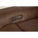 Calgary Autumn Umber Leather Power Reclining Console Loveseat