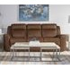 Calgary Autumn Umber Leather Power Reclining Sofa