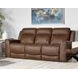 Calgary Autumn Umber Leather Power Reclining Sofa