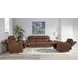Calgary Autumn Umber Leather Power Reclining Sofa
