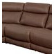 Calgary Autumn Umber Leather 7 Piece Modular Power Reclining Sectional