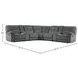 Cooper Shadow Grey Performance Fabric 7 Piece Modular Reclining Sectional