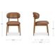 Ellie Brown Leather Upholstered Dining Chair