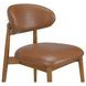 Ellie Brown Leather Upholstered Dining Chair