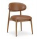 Ellie Brown Leather Upholstered Dining Chair