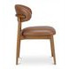 Ellie Brown Leather Upholstered Dining Chair
