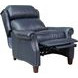 Meade Shoreham Blue Leather Push Thru The Arms Lounge Recliner with Nailhead Trim